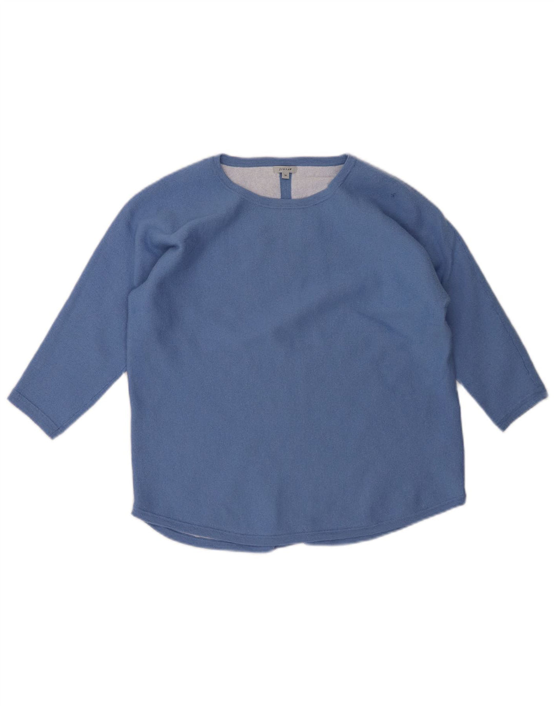 JIGSAW Womens Oversized Crew Neck Jumper Sweater UK 14 Medium Blue