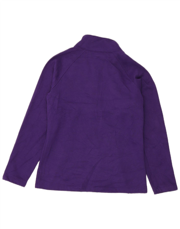 Under Armour Sweat-shirt à col zippé pour femme UK 14 Violet moyen