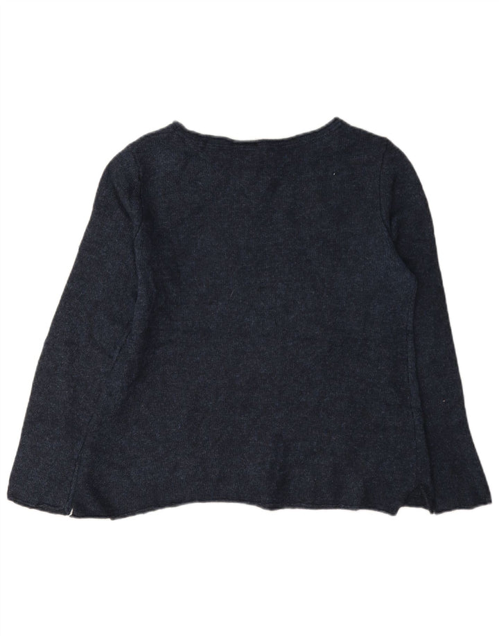White Stuff Pull à col bateau pour femme UK 12 Bleu marine moyen Viscose