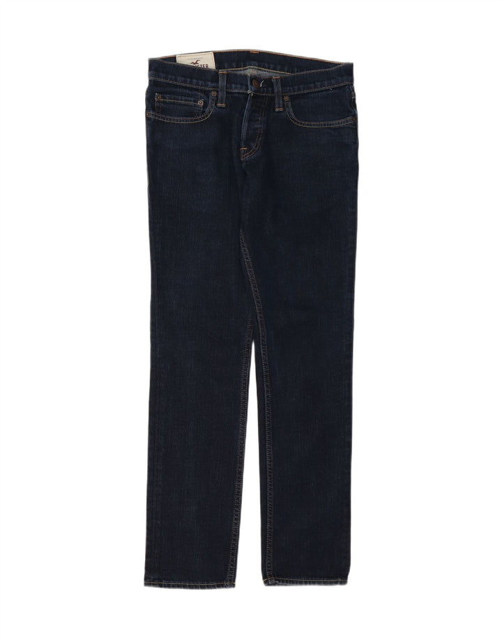 HOLLISTER Jean droit homme W30 L30 bleu marine coton