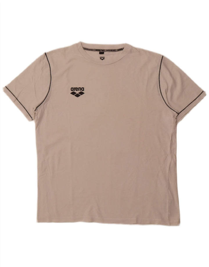 Arena T-Shirt Femme Top UK 12 Medium Blanc Coton