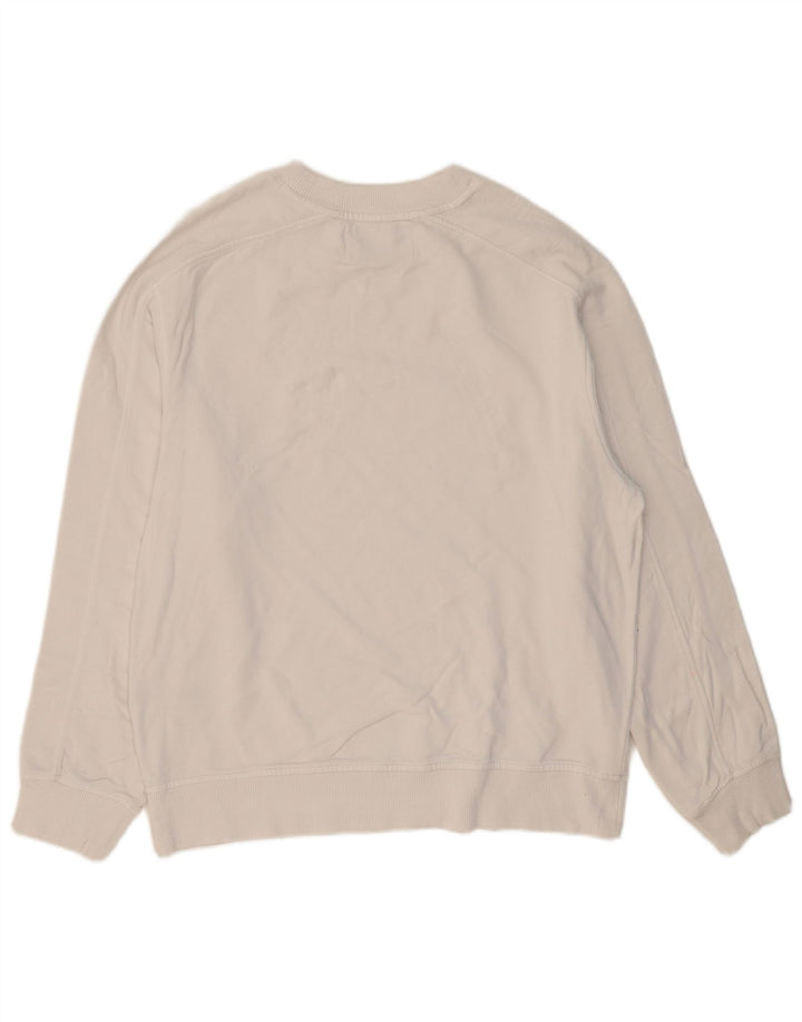 CALVIN KLEIN JEANS Pull Sweatshirt Homme Blanc Moyen Coton