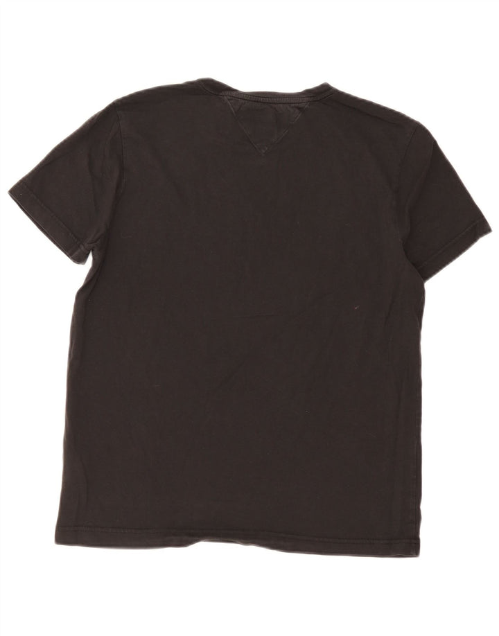 Tommy Hilfiger T-Shirt Graphique Homme Noir Moyen Coton
