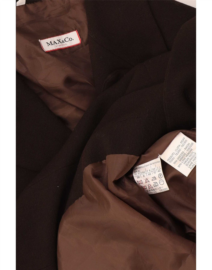 Max & Co. Pardessus pour femme UK 10 Petite Viscose Marron