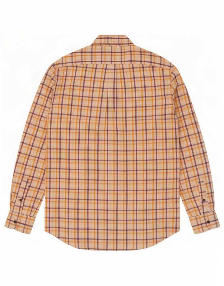 Harmont & Blaine Chemise Homme Grand Carreau Orange Coton
