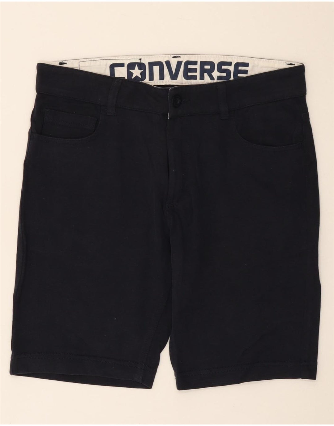 CONVERSE Short décontracté pour hommes petit W29 bleu marine en coton