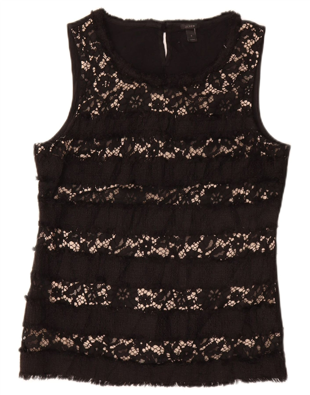 J. CREW Chemisier sans manches pour femme UK 10 Petite viscose florale noire