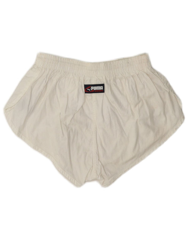 Puma Short de sport pour femme UK 10 Small Blanc