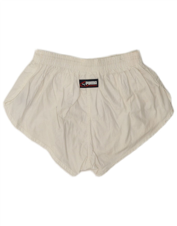 Puma Short de sport pour femme UK 10 Small Blanc