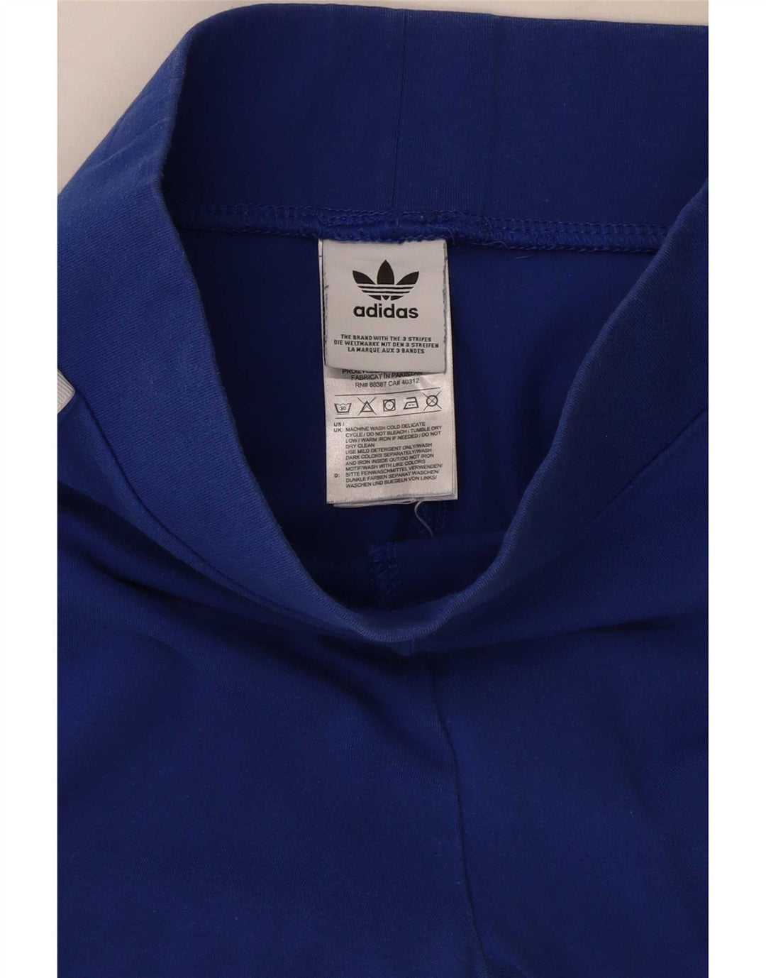 Adidas Leggings Femme UK 8 Petit Bleu Coton