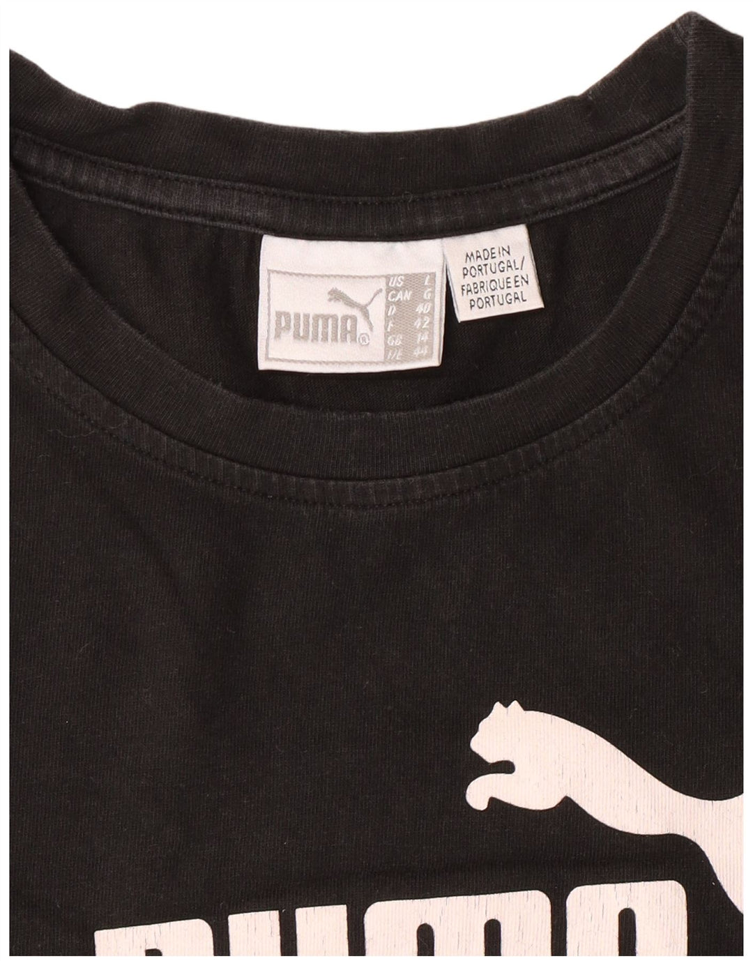 PUMA T-shirt graphique pour femme UK 14 Large Noir