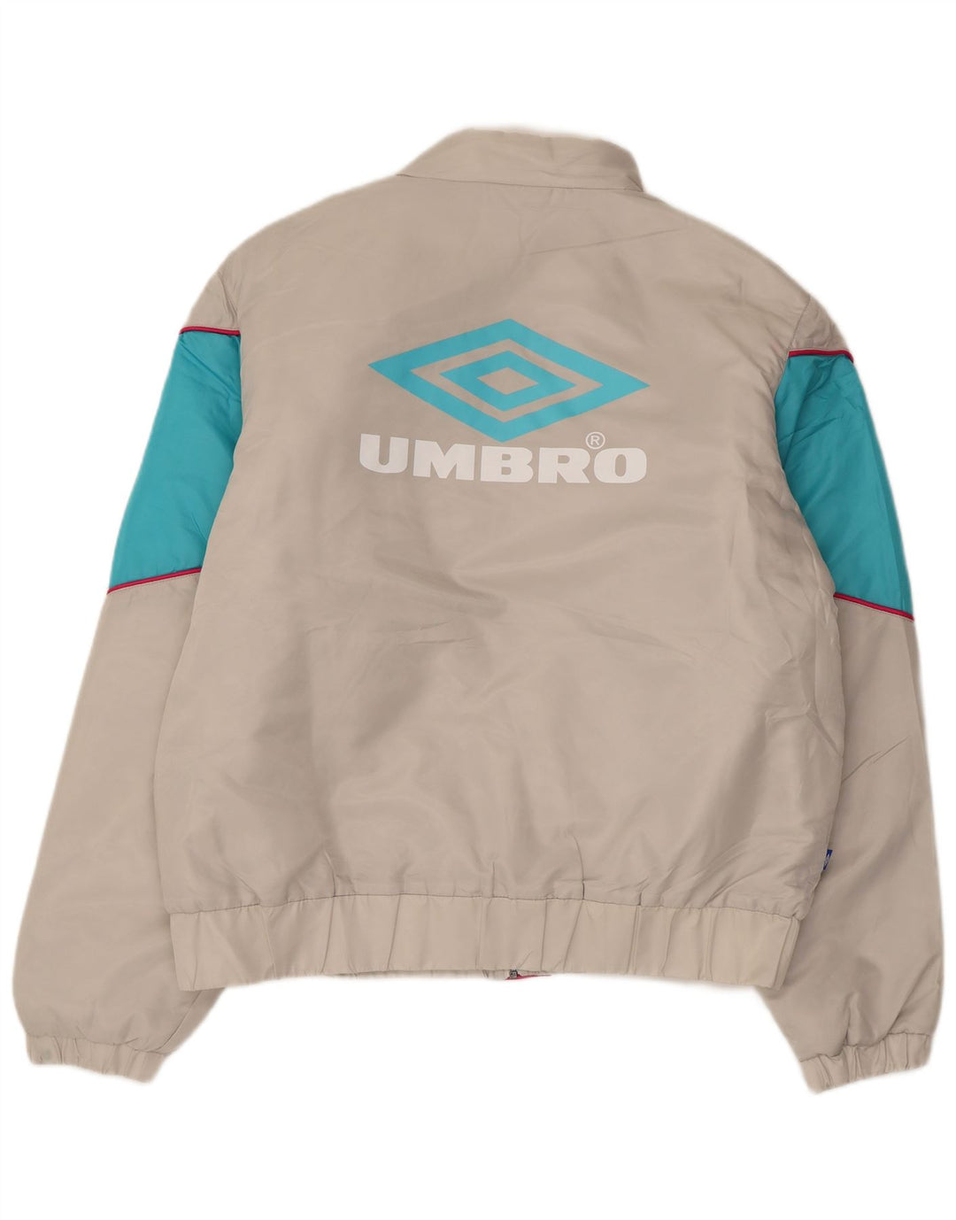 UMBRO Veste matelassée graphique pour homme UK 40 Large Gris Colorblock Nylon