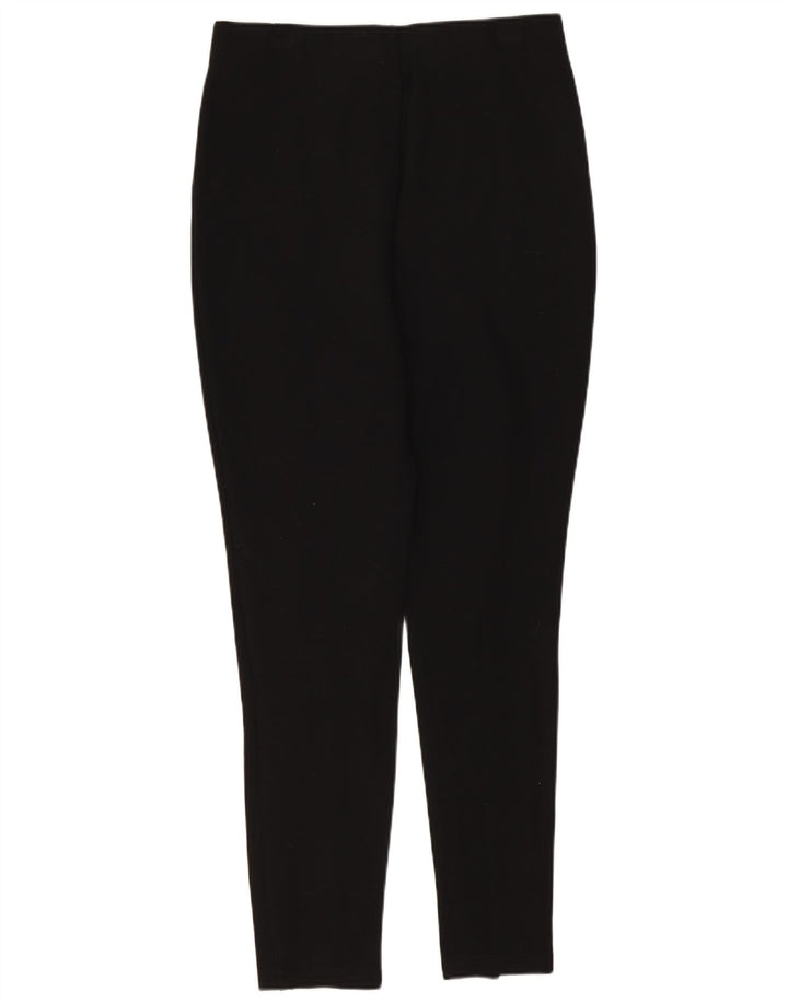 Zara Pantalon court taille haute pour femme Medium W28 L25 Noir Viscose