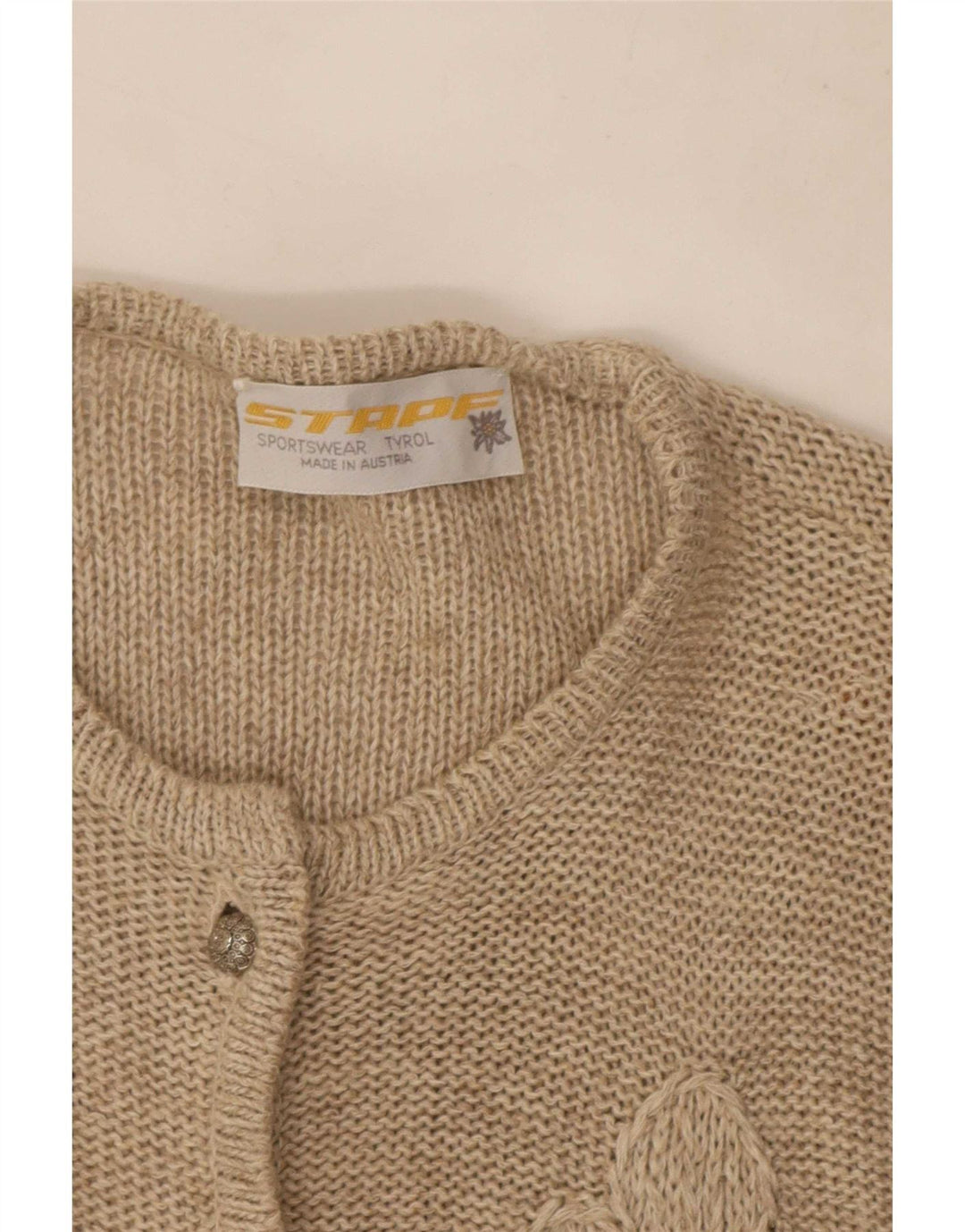Stapf Cardigan pour femme UK 12 Beige moyen floral