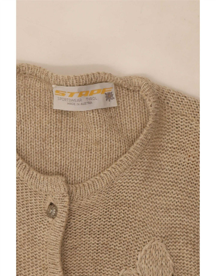 Stapf Cardigan pour femme UK 12 Beige moyen floral