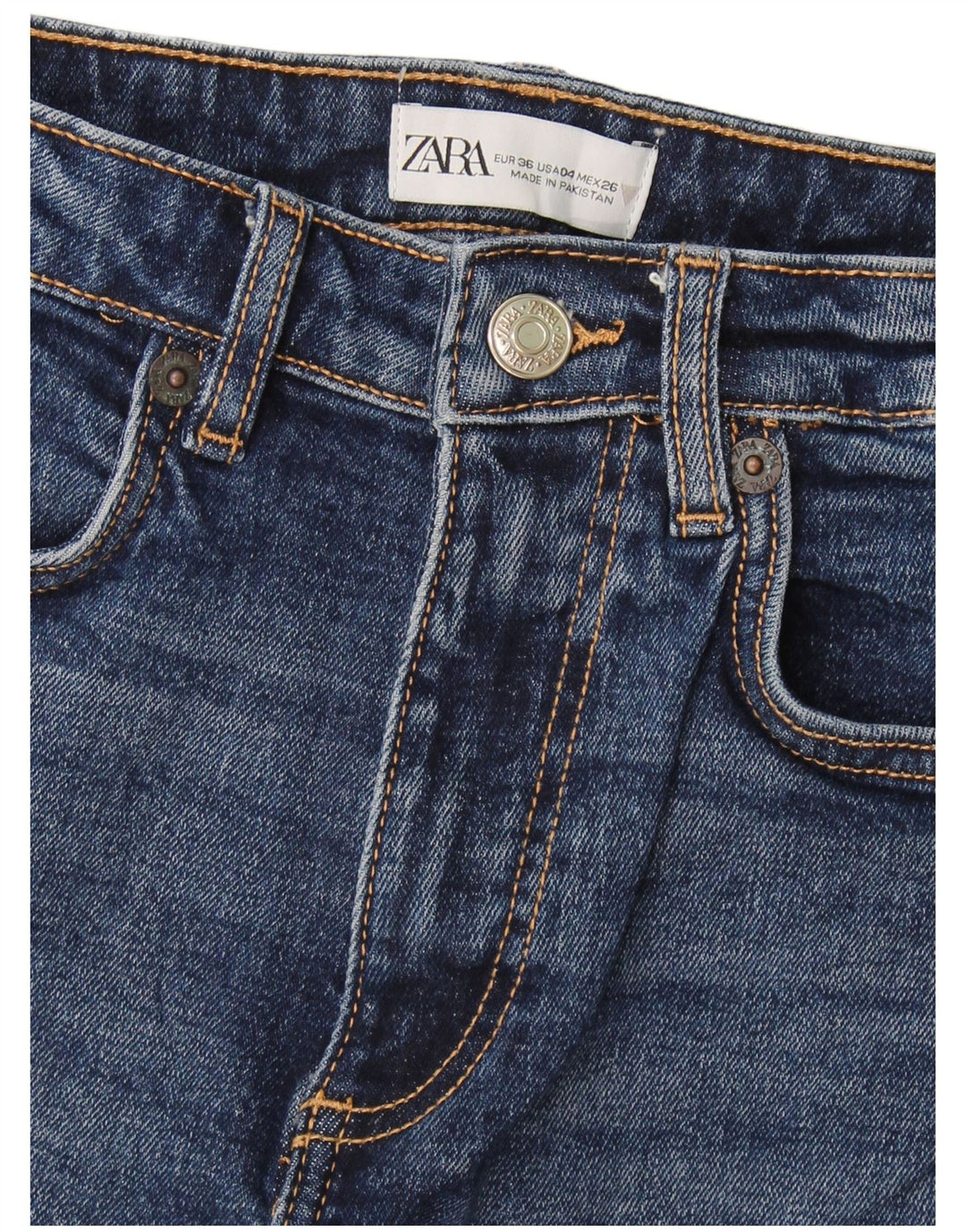 Zara Jean Bootcut Femme EU 36 XS W26 L25 Bleu Marine