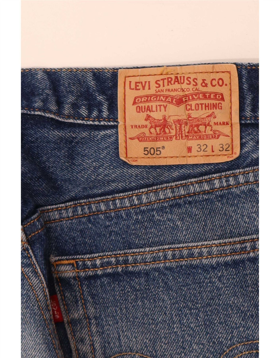 Levi's Jean Droit 505 Regular Fit Homme W32 L32 Bleu Coton