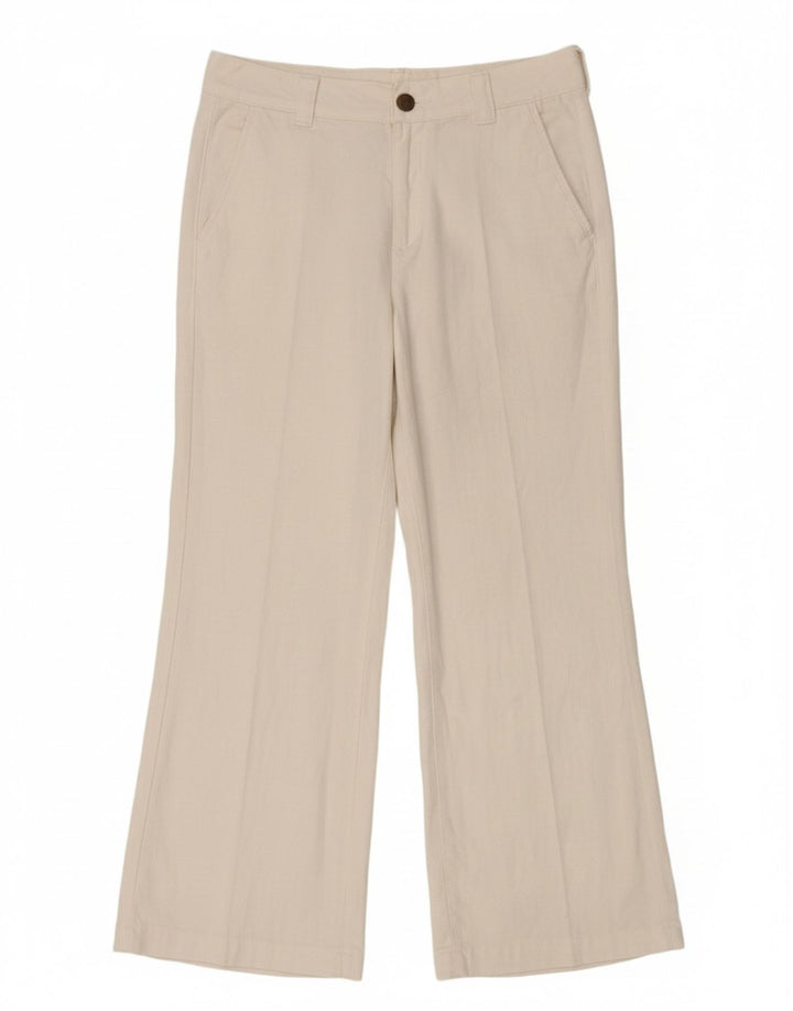 LEE Womens Bristol Bootcut Casual Trousers W29 L33 White Cotton