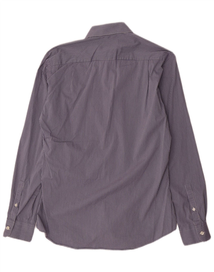 Dkny Chemise Slim Fit Homme Taille 39 15/5 Coton à Carreaux Bleu Moyen