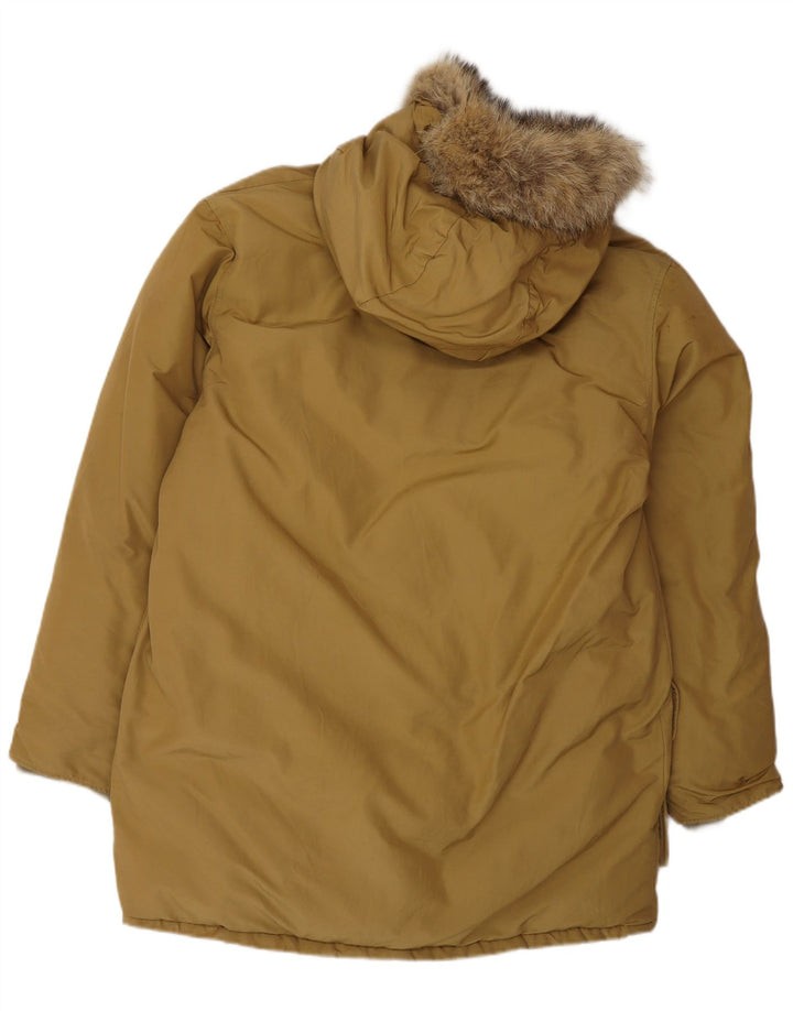 Woolrich Manteau rembourré à capuche pour homme UK 38 Coton beige moyen