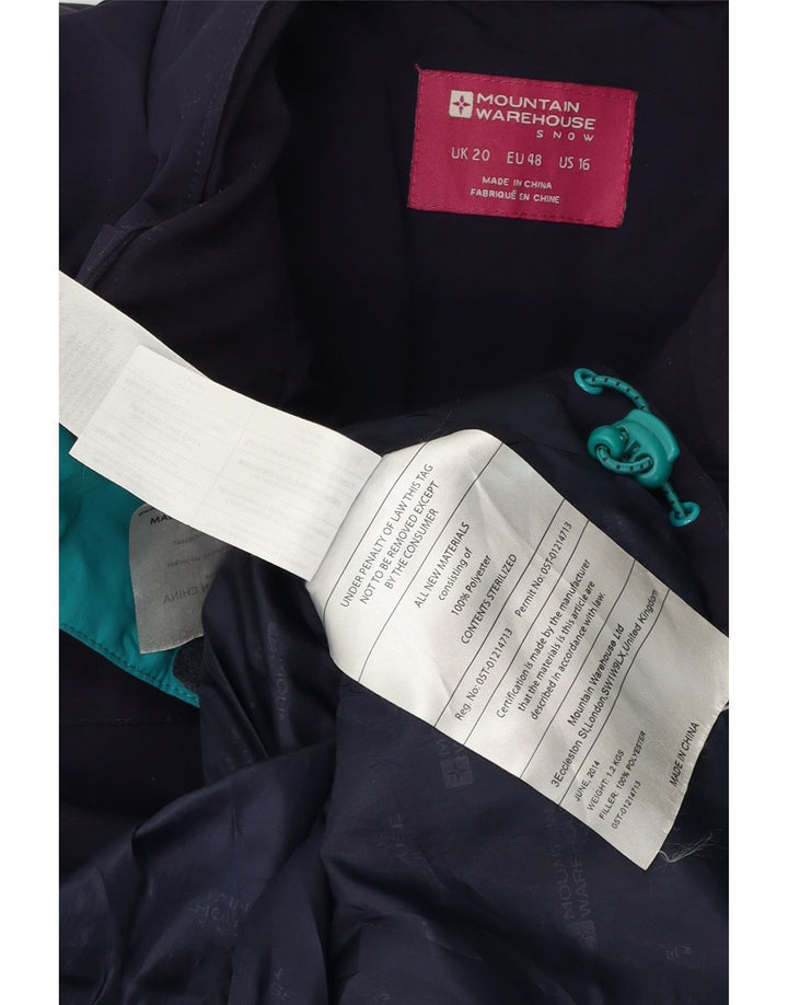 Mountain Warehouse Veste coupe-vent pour femme UK 20 2XL Bleu marine Polyester