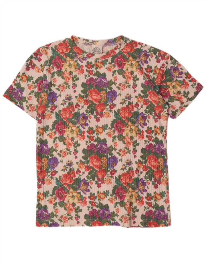 ERIKA T-Shirt Graphique Homme Coton Floral Multicolore Moyen
