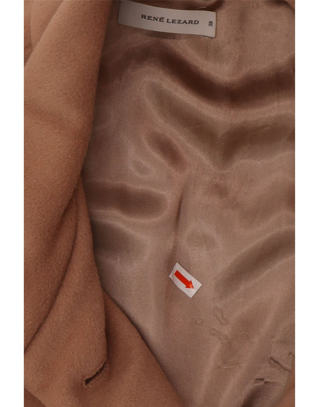 RENE LEZARD Manteau Femme EU 38 Laine Beige Moyen