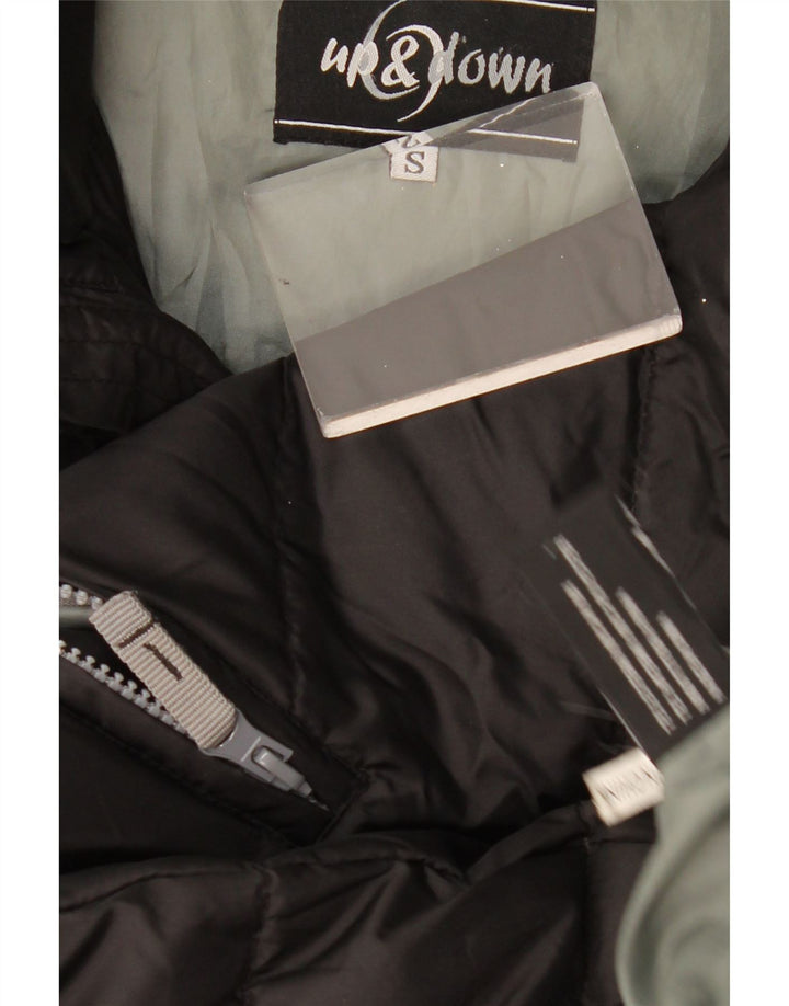 gilet rembourré vintage pour hommes petit nylon noir