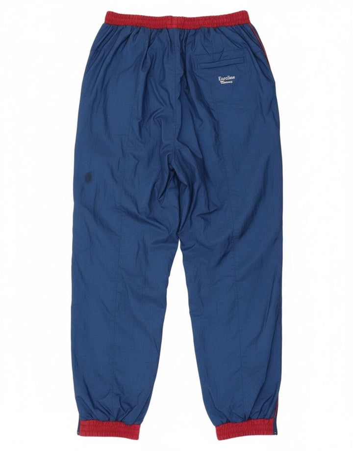 Survêtement complet surdimensionné vintage pour hommes, color block bleu marine moyen