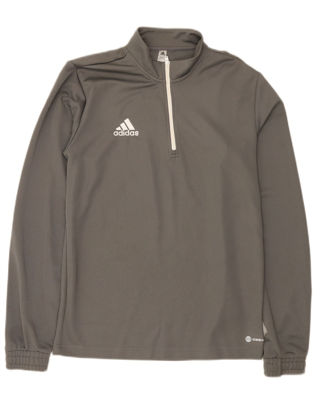 Adidas Hommes Aeroready Zip Neck Pull Survêtement Haut Petit Gris Polyester