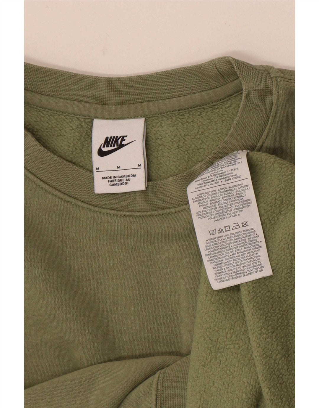 Nike Sweat-shirt en coton vert moyen pour homme