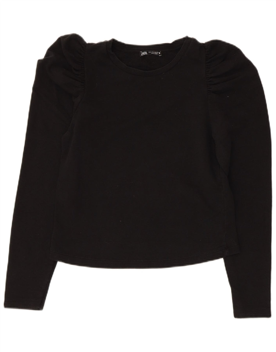Zara Femme Top Manches Longues UK 8 Small Noir