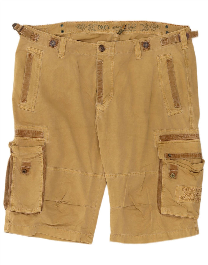 OXER Short cargo graphique pour homme W40 XL Beige