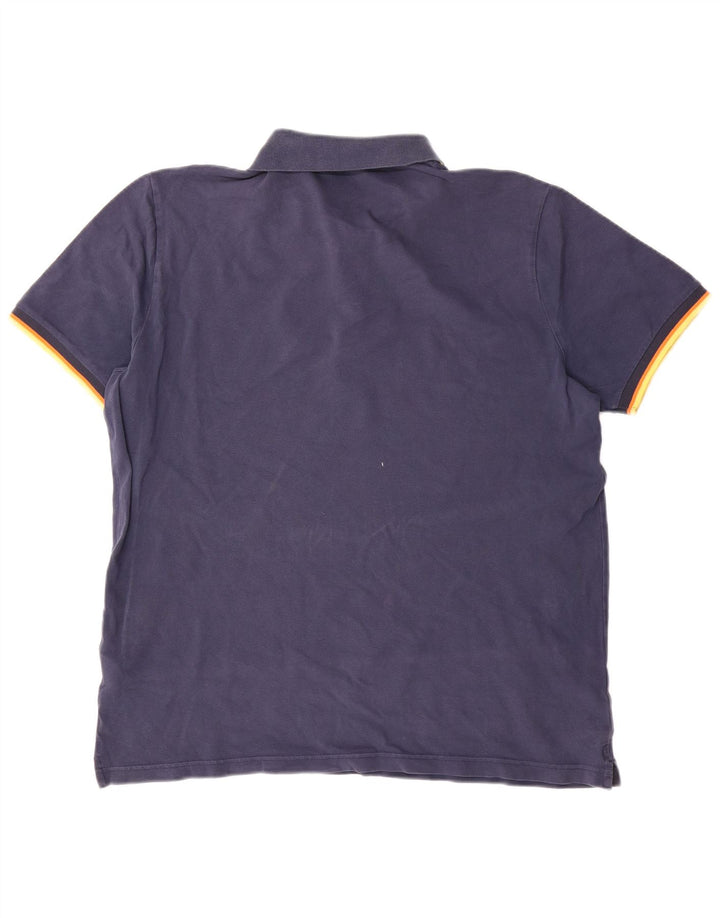 K-Way Polo Homme 2XL Bleu Marine Coton