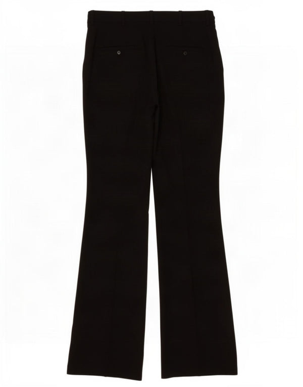 Zara Pantalon décontracté à jambe large pour femme EU 36 XS W26 L33 Noir Polyester