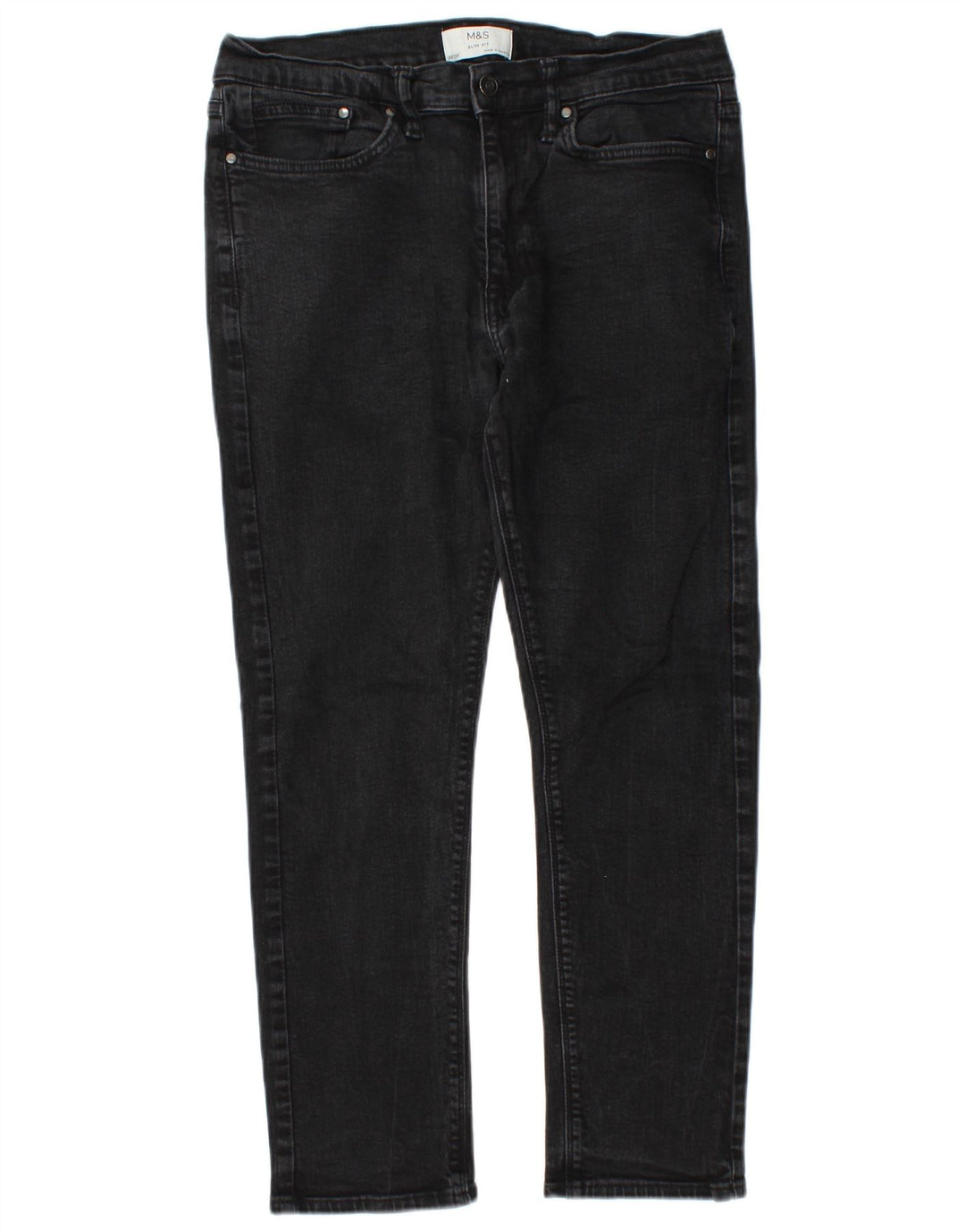 Marks & Spencer Jean Slim Homme W32 L26 Coton Noir