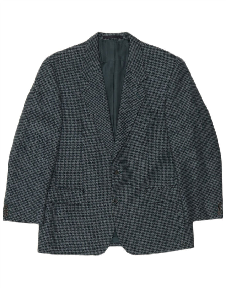 Douglas Veste blazer à 2 boutons pour homme IT 50, grand pied-de-poule vert
