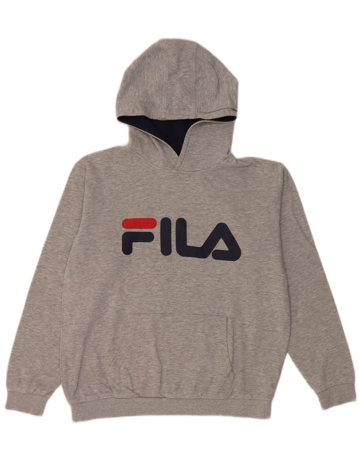 FILA Pull à capuche graphique garçon 13-14 ans Gris Coton