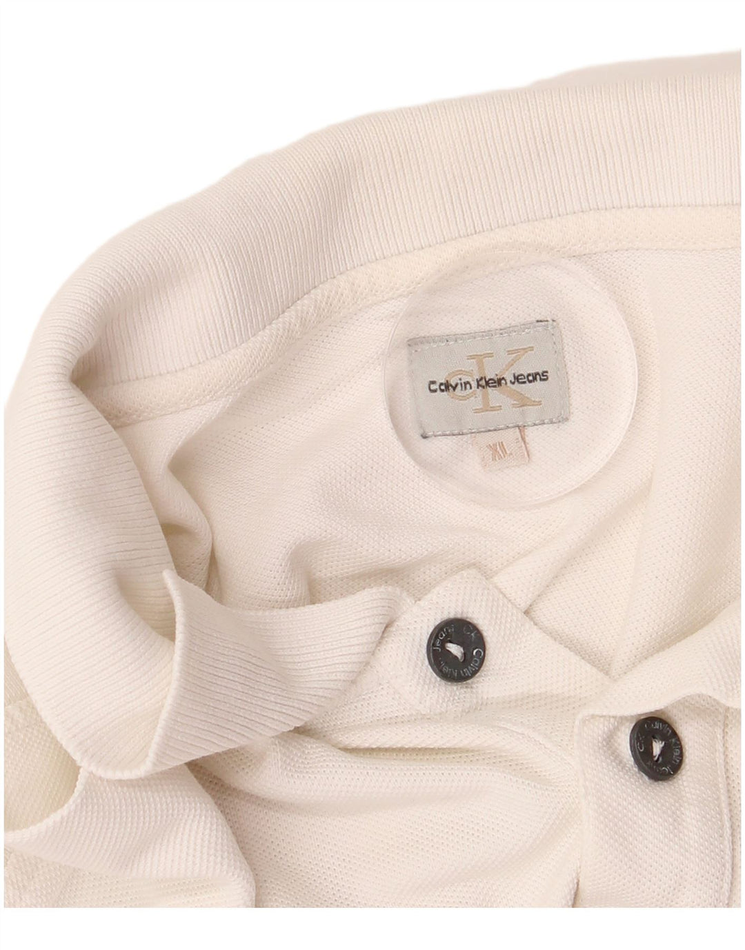 Calvin Klein Jeans Polo Homme XL Blanc Coton