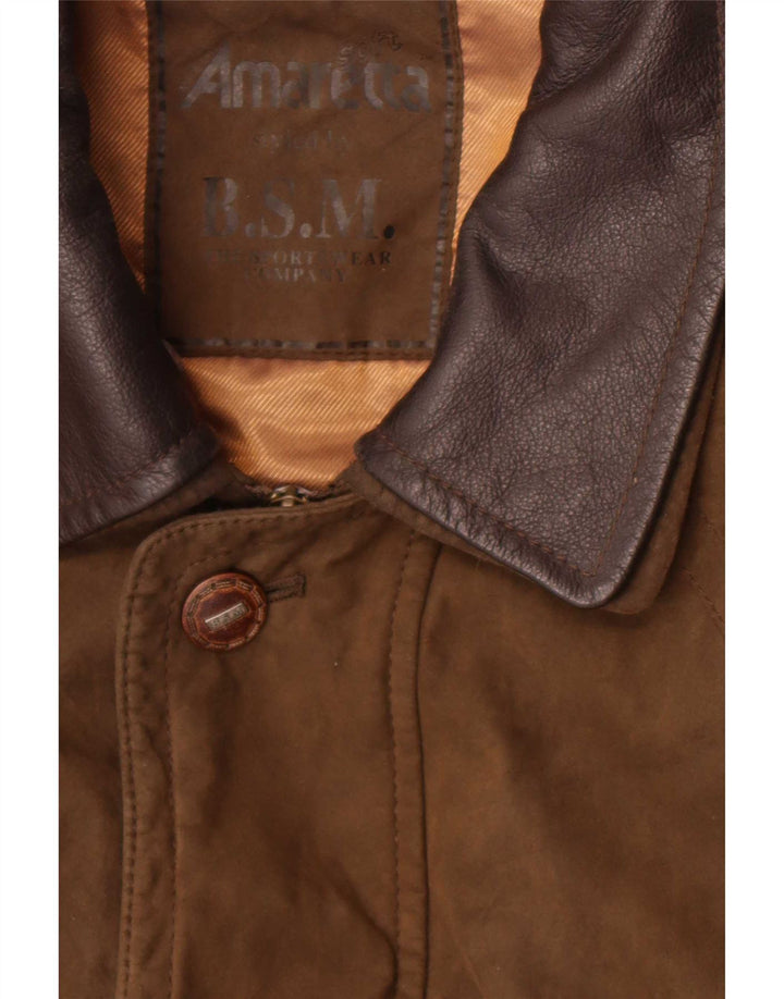 B.S.M Pardessus Homme UK 42 XL Kaki Polyamide