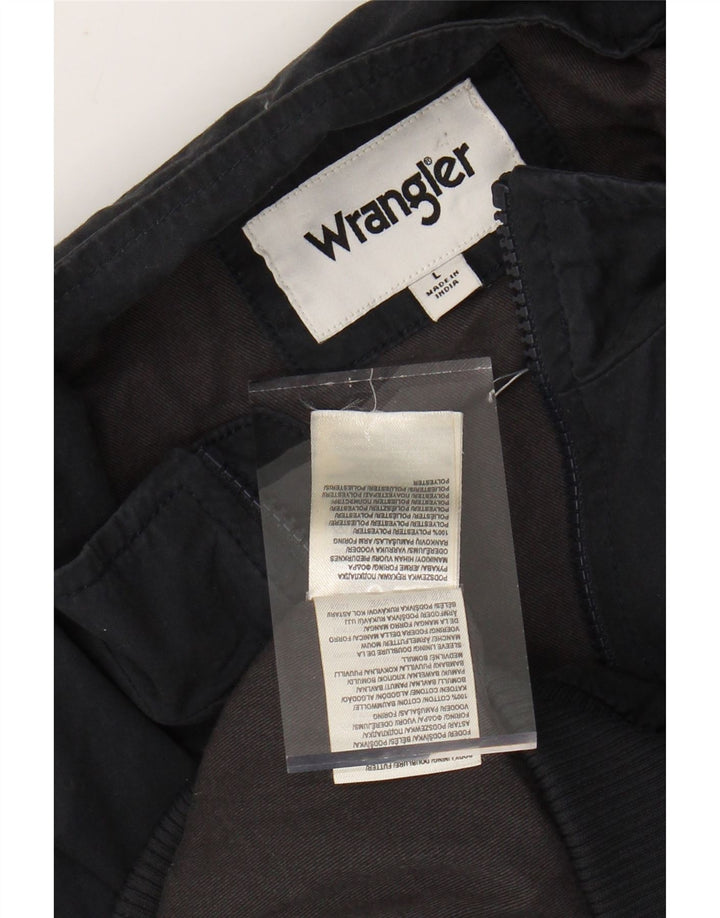 WRANGLER Veste Bomber Homme UK 40 Large Noir Polyester