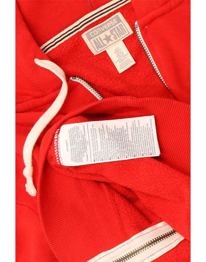 Converse Pull à capuche zippé pour homme Petit coton rouge