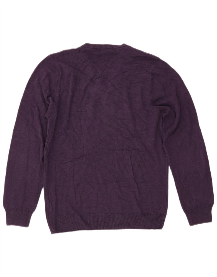MARKS & SPENCER Pull col V pour homme Petit Violet Acrylique