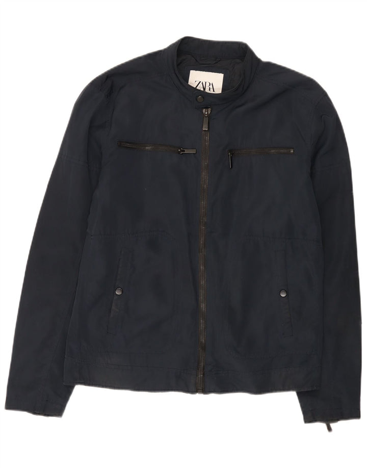 Zara Veste utilitaire pour hommes UK 38 Polyester bleu marine moyen