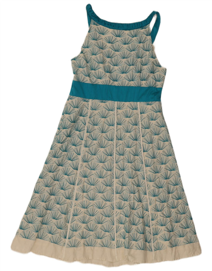 Monsoon Robe trapèze à motif abstrait pour femme UK 16 Large Blanc cassé