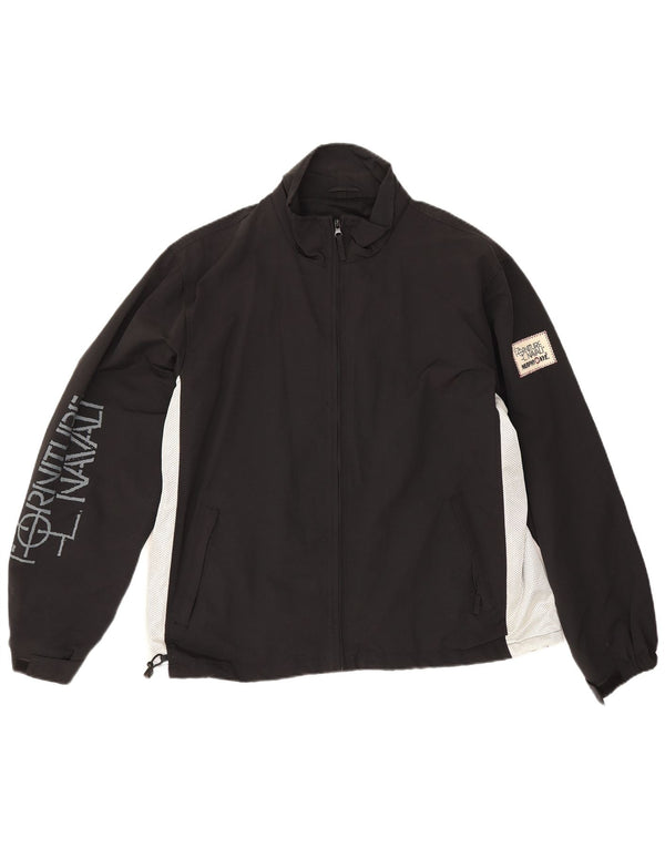 Murphy & Nye Veste de survêtement graphique pour hommes, grand, noir, colour block