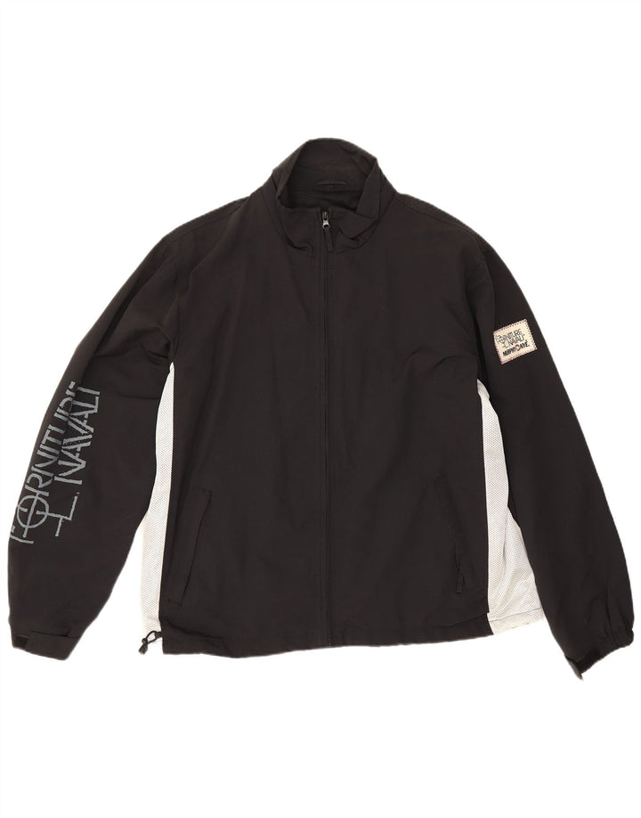 Murphy & Nye Veste de survêtement graphique pour hommes, grand, noir, colour block