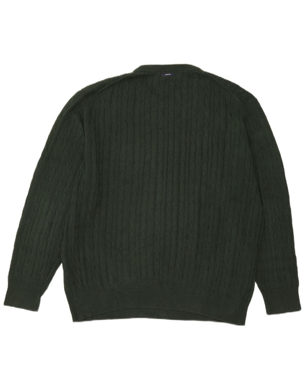 Nautica Pull col rond pour homme XL en coton vert