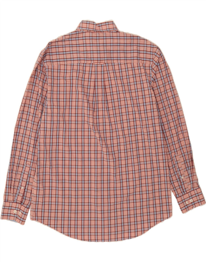 IZOD Mens Shirt Large Orange Check Cotton Vintage Izod and Second-Hand Izod from Messina Hembry 