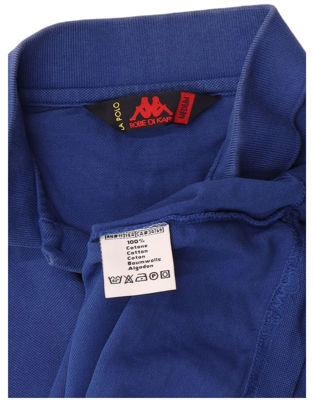 Kappa Polo Homme Bleu Moyen Coton